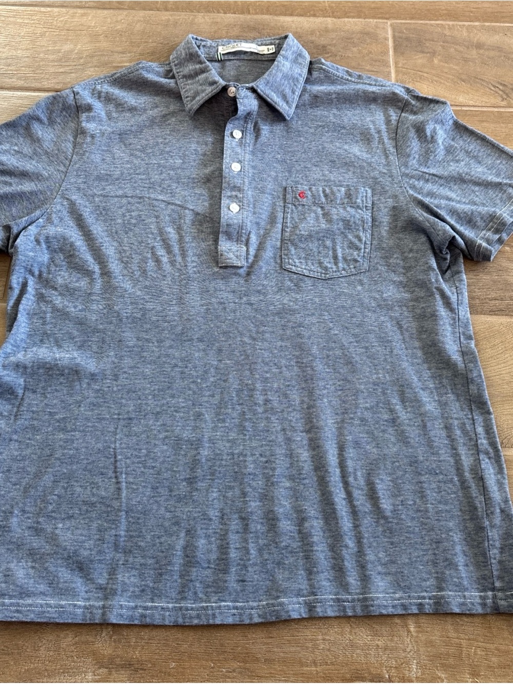 CRIQUET - SLIM FIT MicroEmbroidered Golf Polo Shirt Mens size Large 100 cotton